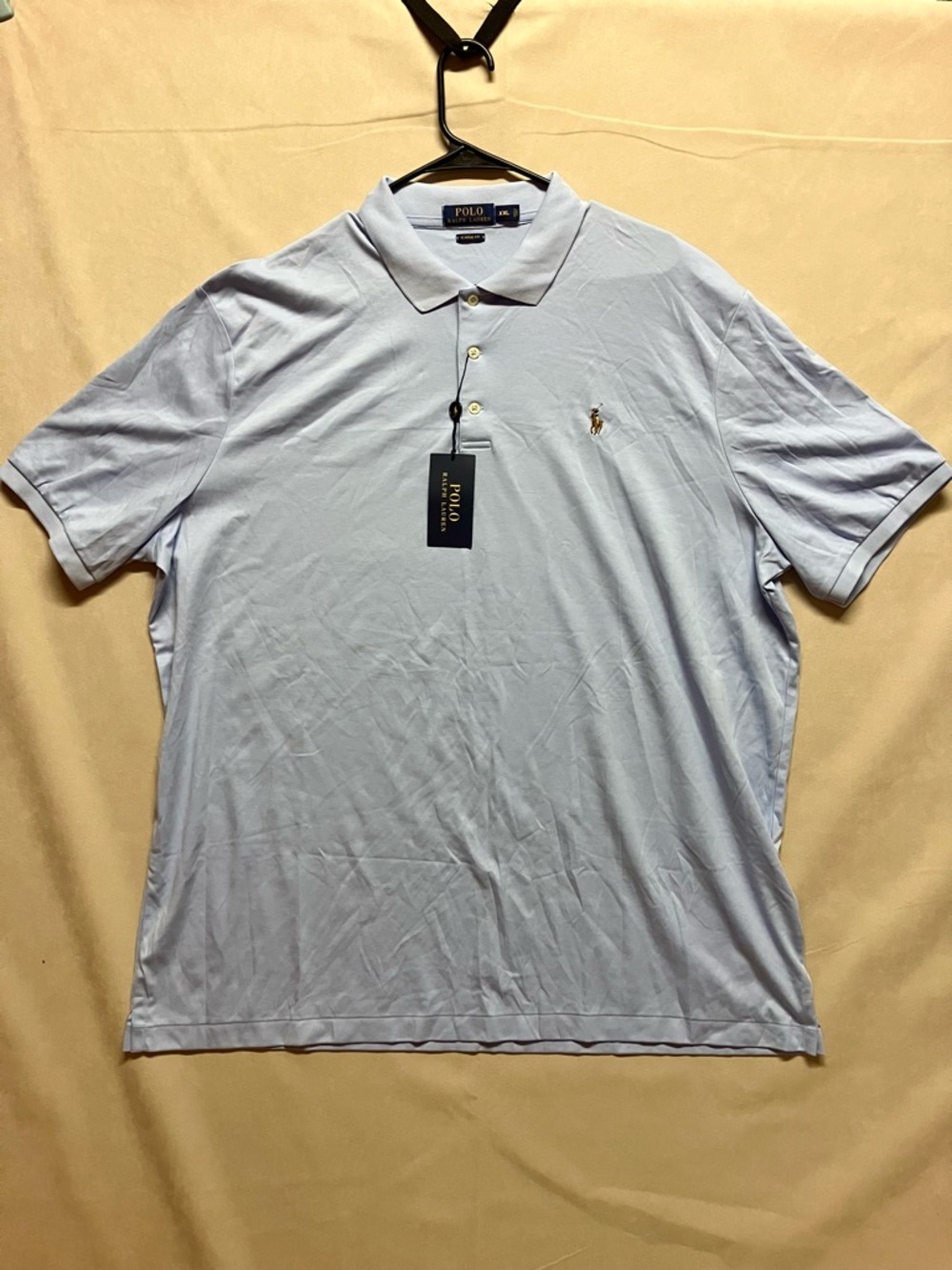 NWT Polo Ralph Lauren Shirt Mens XXL Blue Classic Fit Preppy Flesh Pony Logo